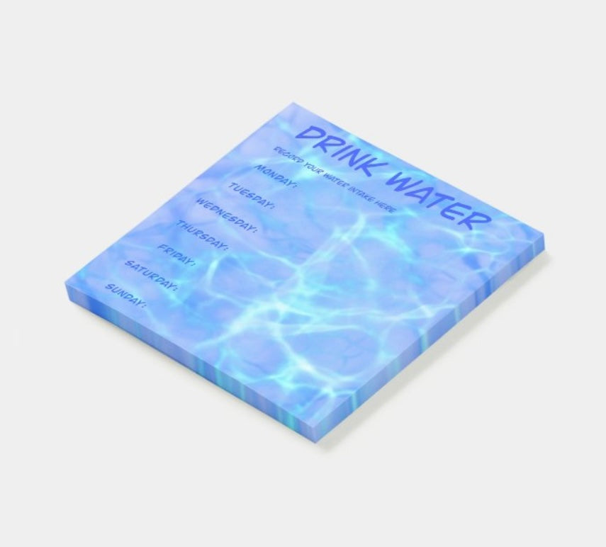 “Drink Water” 3” x 3” Post-its