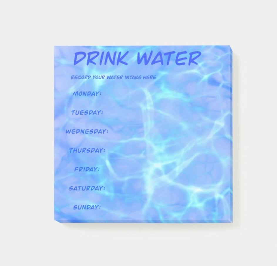 “Drink Water” 3” x 3” Post-its