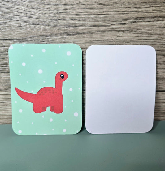 Red Dino Doodle Notecard