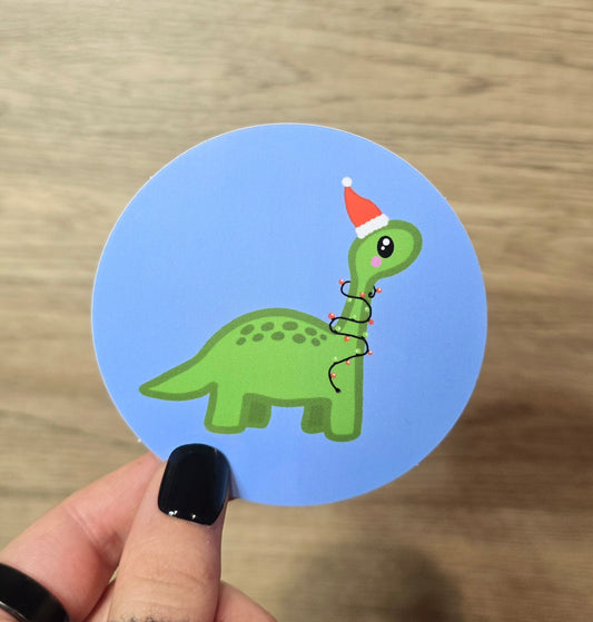 Christmas Dino Sticker