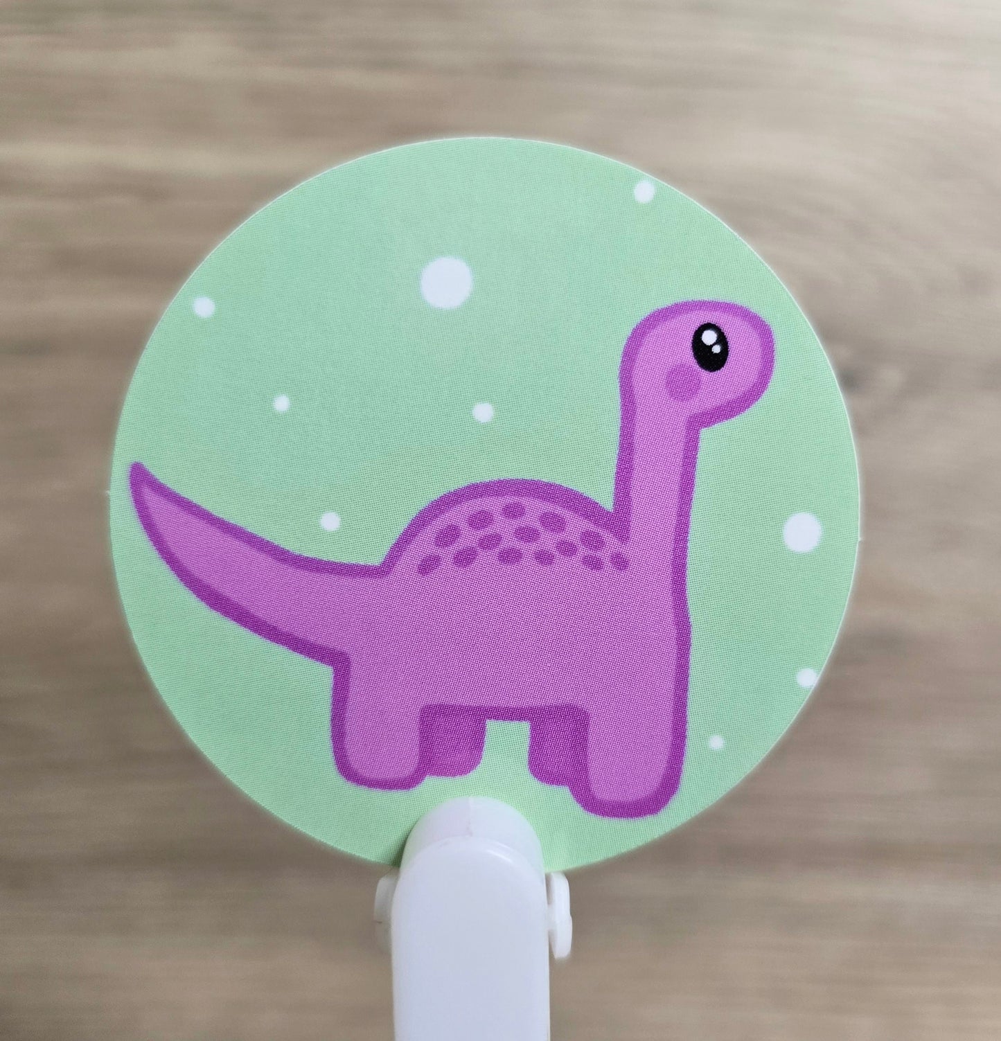 Pink Doodle Dino Sticker 2” x 2”