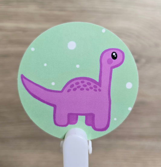 Pink Doodle Dino Sticker 2” x 2”