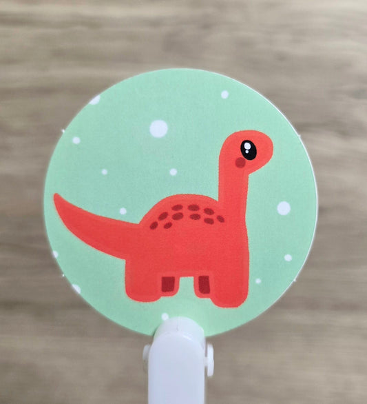 Red Doodle Dino Sticker