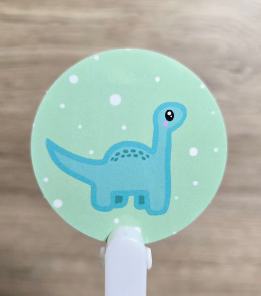 Teal Dino Doodle Sticker 2” x 2”