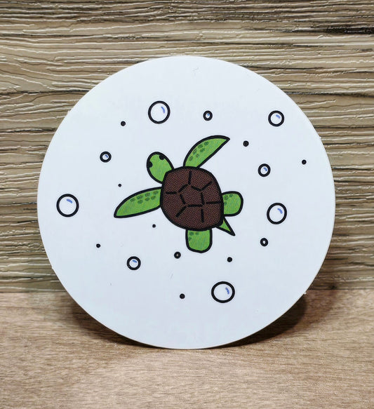 Sea Turtle Sticker 2"x 2"