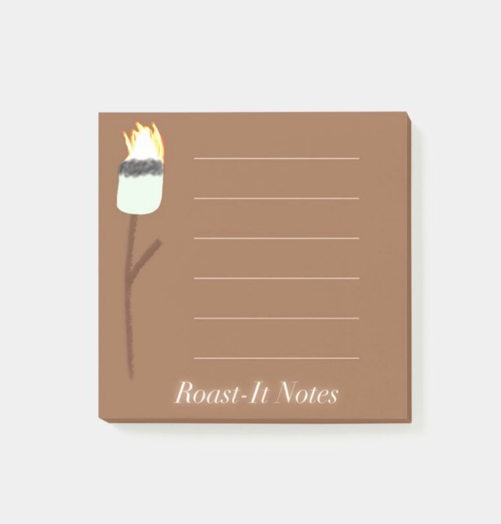 “Roast-It Notes” 3” x 3” Post-Its