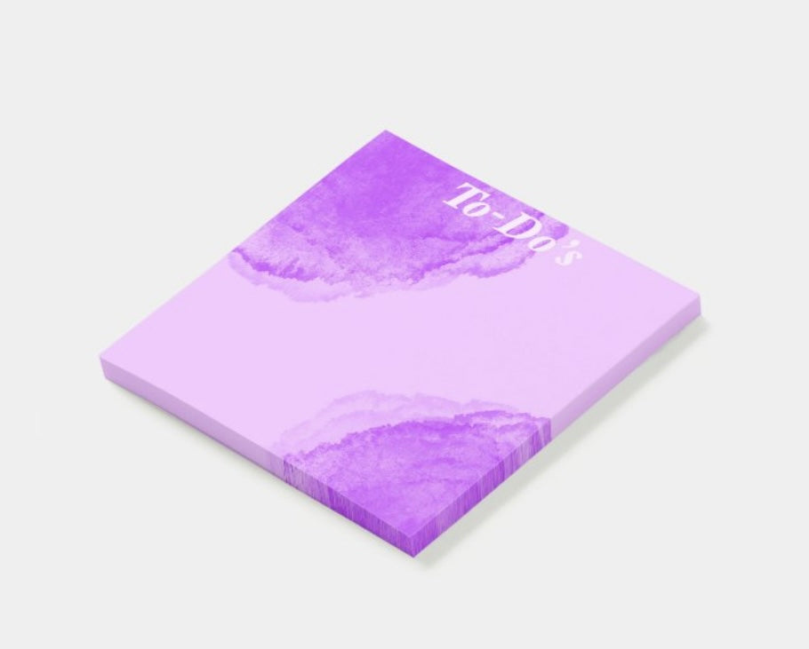 “Purple Puddle To-Do’s” 3” x 3” Post-its
