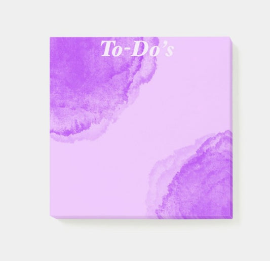 “Purple Puddle To-Do’s” 3” x 3” Post-its