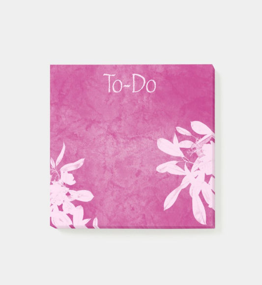 “Floral Magenta To- Do” Post-It Notes 3” x 3”