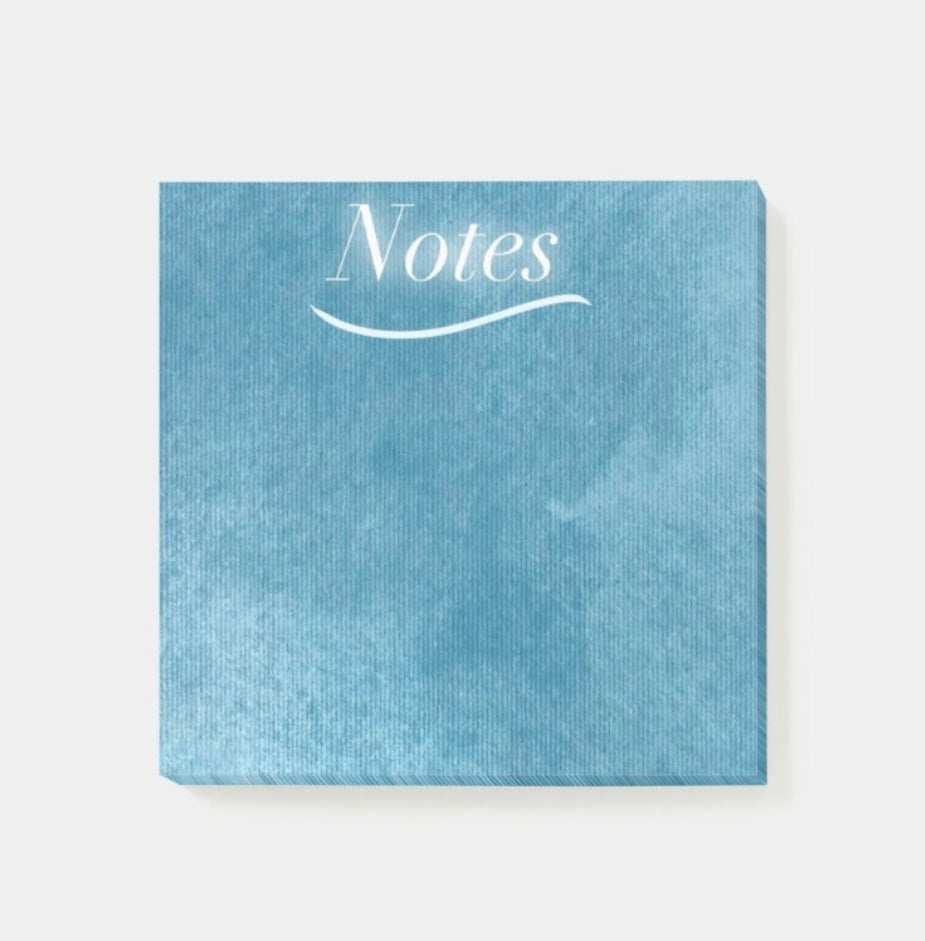 “Blue Jean Baby Print: Notes” Post-its