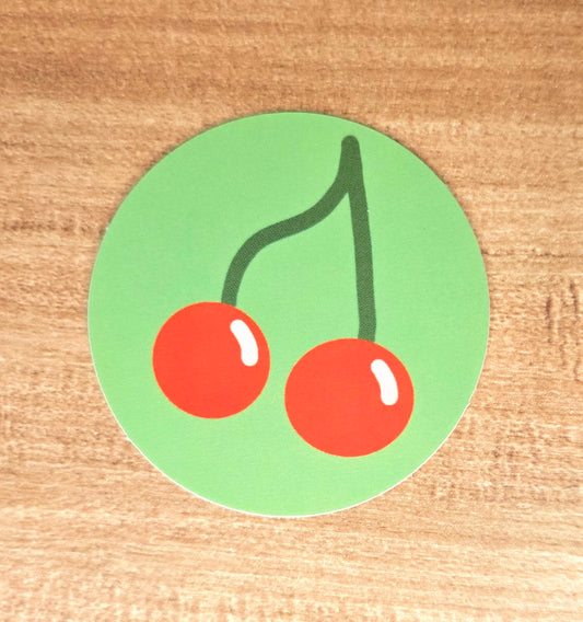 Cherry Pair Sticker 2” x 2”