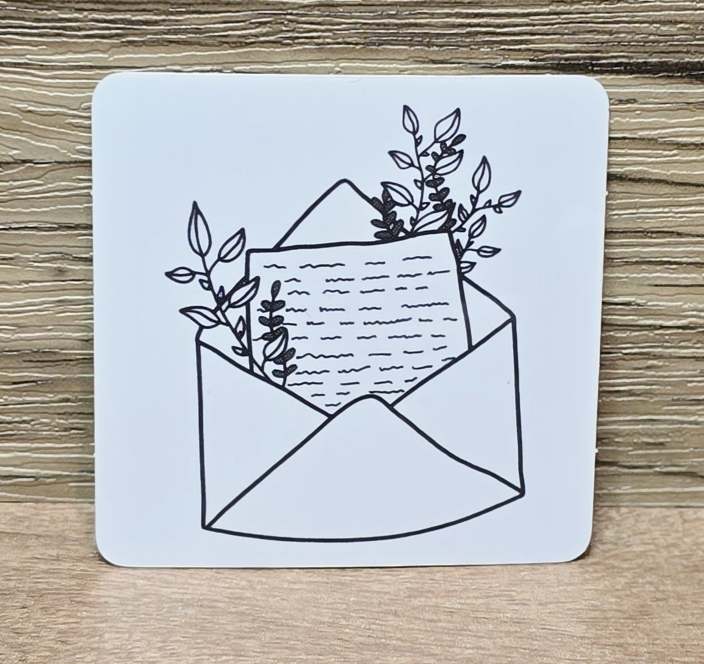 Floral Letter Sticker 2" x 2"