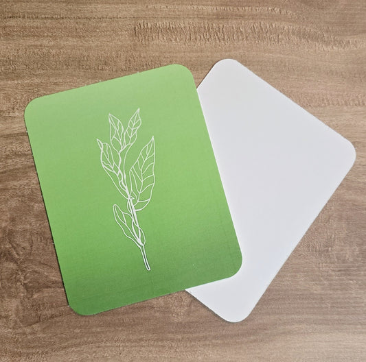 Green Leafy Notecard
