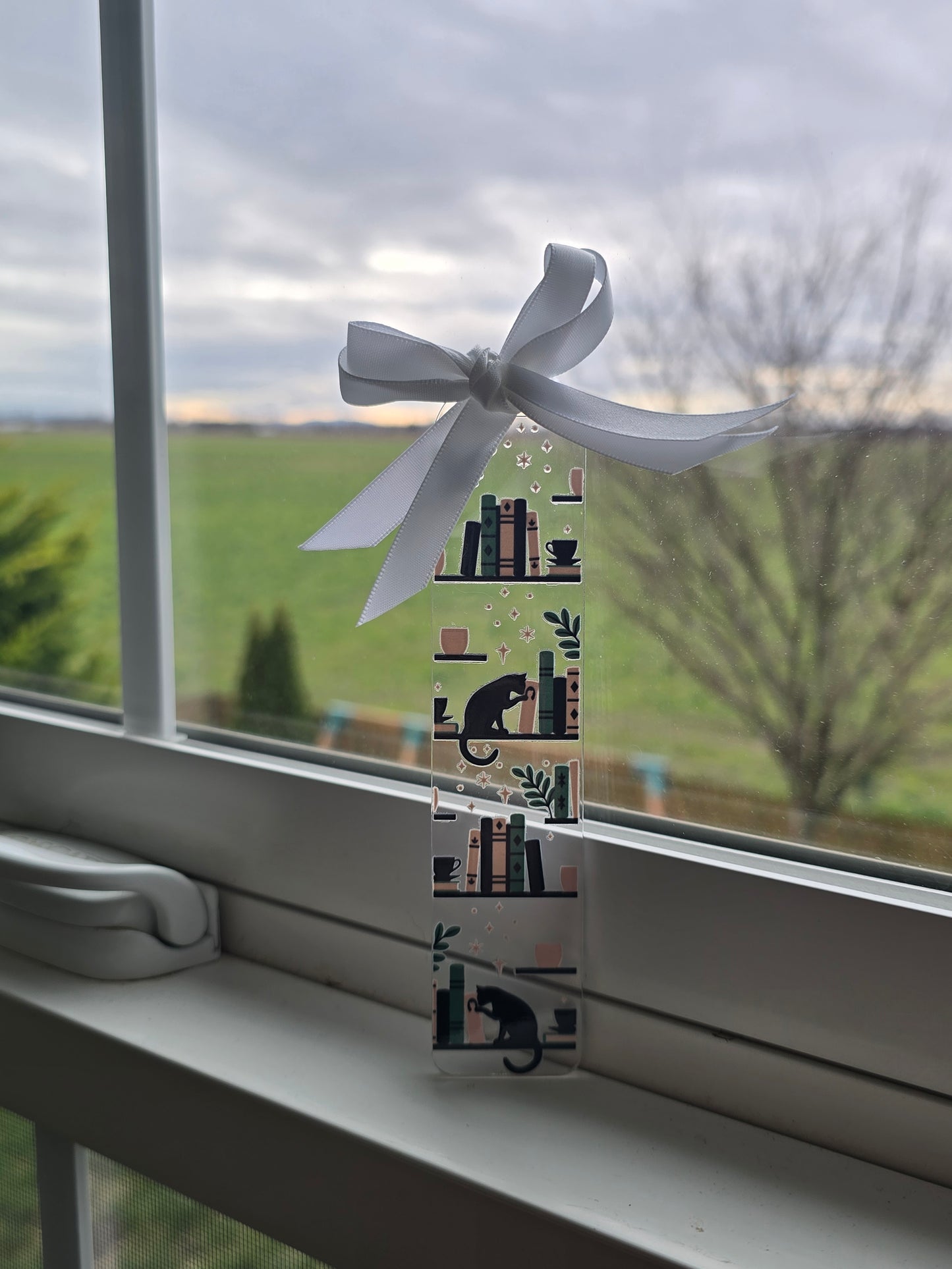 Bookish Cat Acrylic Bookmark