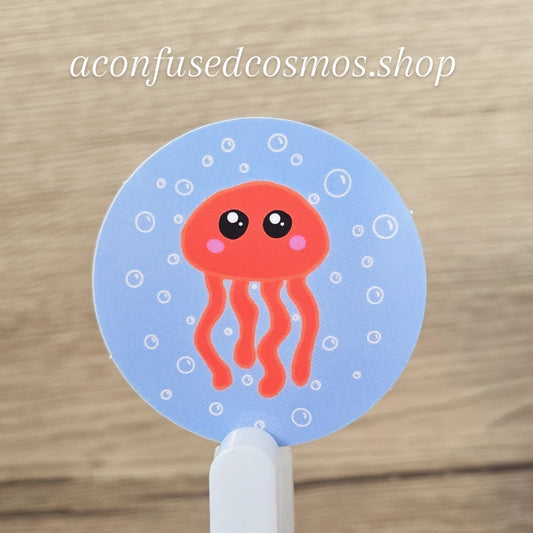 Jellyfish Doodle Sticker 2” x 2”