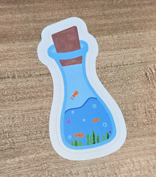 Goldfish in a Bottle Sticker