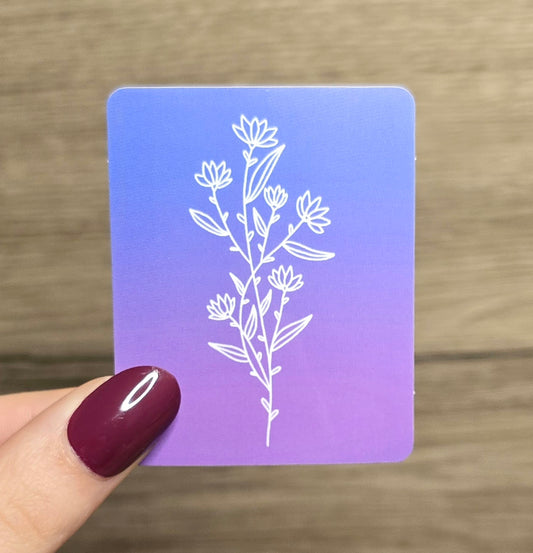 Floral Sticker 2.5" x 2"